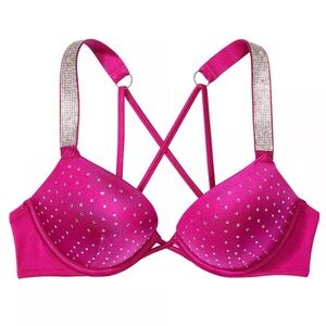 New! Victoria’s Secret bombshell shine strap rhinestone bikini top 4709